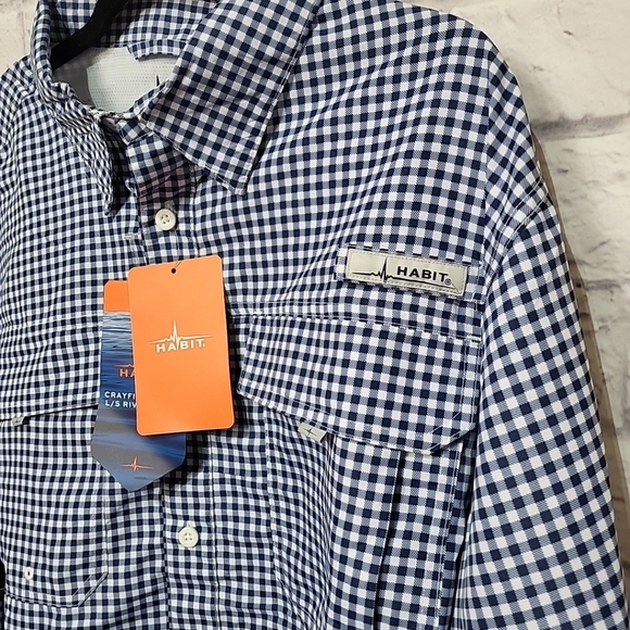 HABIT Crayfish Creek Long Sleeve Men’s X-Large Tech Button-up River Shirt NWT - Picture 2 of 10